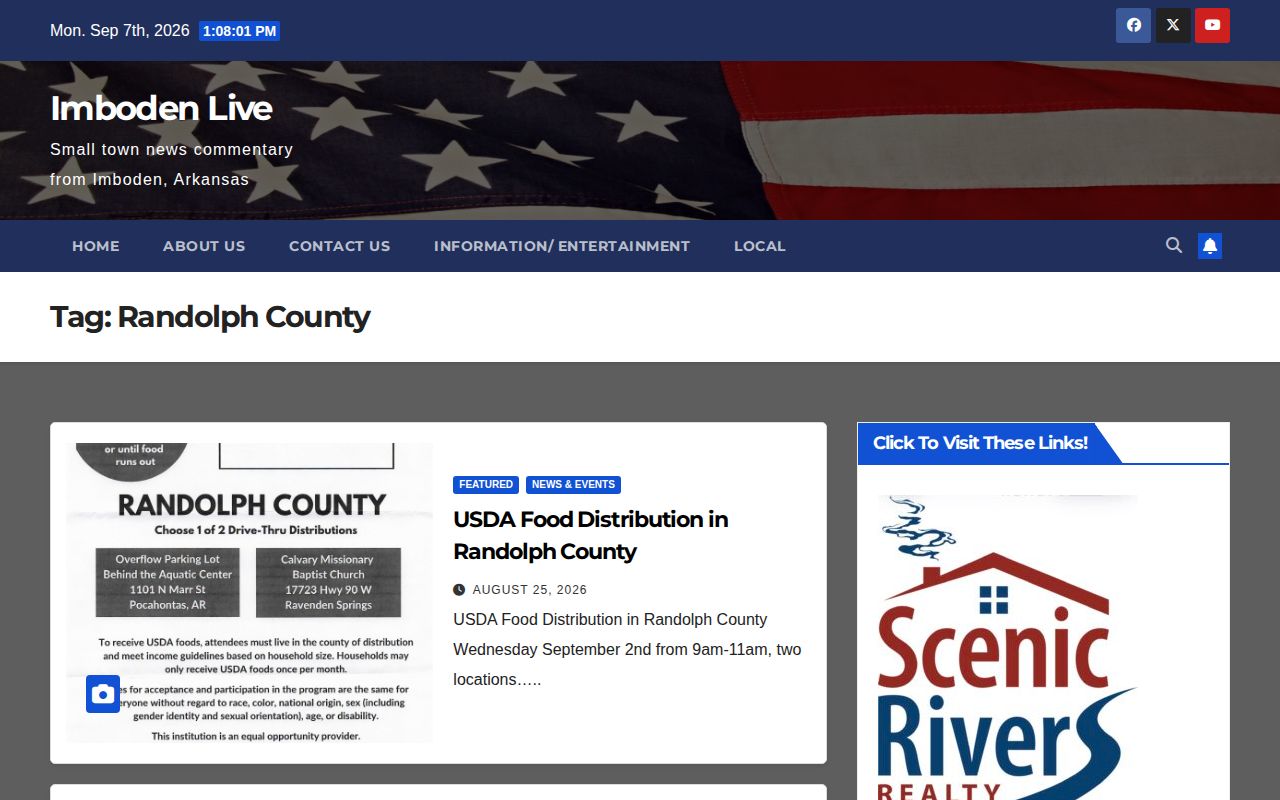 Imboden Live Randolph County article archive used for multi-day arrest context